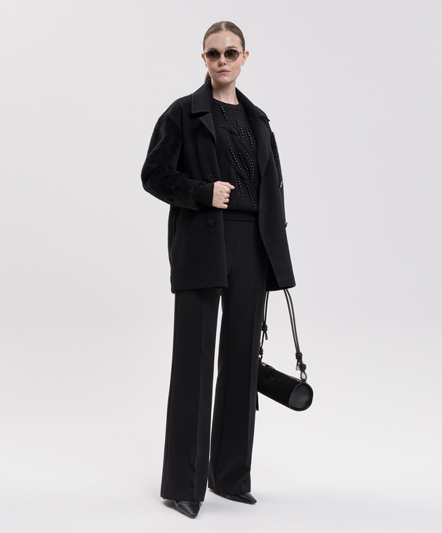 Twinset Черный свитер с бусинами 262AT3081 изображение 2