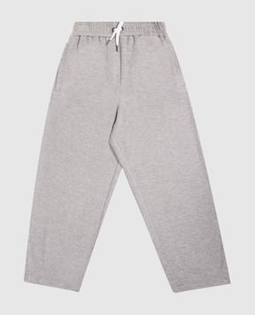 Brunello Cucinelli Дитячі сірі спортивні штани з люрексом BG930E651C