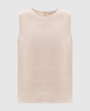 Asceno Бежевий топ Trento з льону T088F66C510