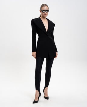Thierry Mugler Чорні легінси зі штрипками 25F3PA0481842