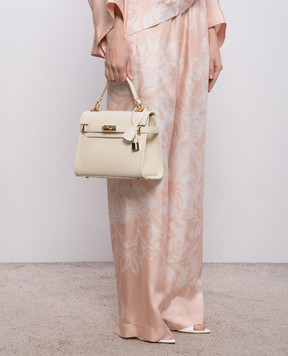 Gianni Notaro Шкіряна сумка-сетчел кольору айворі SAFFIANO 099SAFFIANOORO