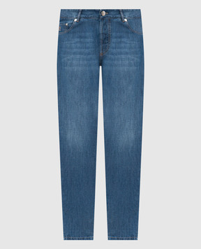 Brunello Cucinelli Синие джинсы с вышивкой эмблемы ME645D3210