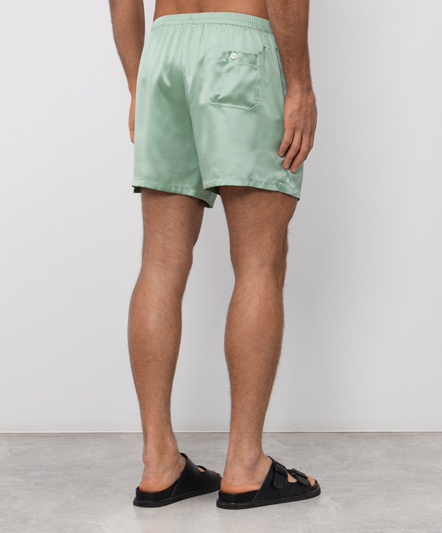 Dolce&Gabbana Зеленые трусы-боксеры из шелка M3A12TON0EC изображение 3