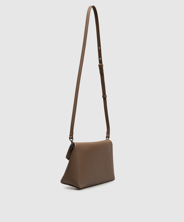 Brunello Cucinelli Коричнева шкіряна сумка крос-боді MBXAB2836 зображення 3