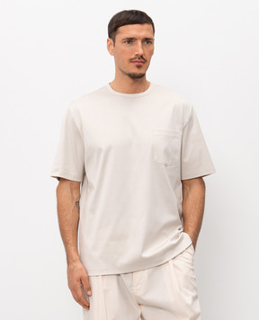 Agnona Футболка цвета айвори TT09U1YY2066