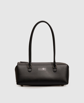 Maison Margiela MM6 Черная кожаная сумка Bauletto SB6ZH0040P9061