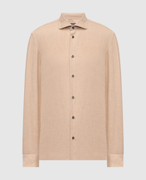 Peserico Бежева сорочка з бавовни R56042D06656