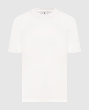 Brunello Cucinelli Белая футболка из хлопка M0B131308