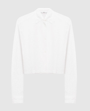 Ermanno Scervino Біла укорочена блуза з мережива D482K344APEWF