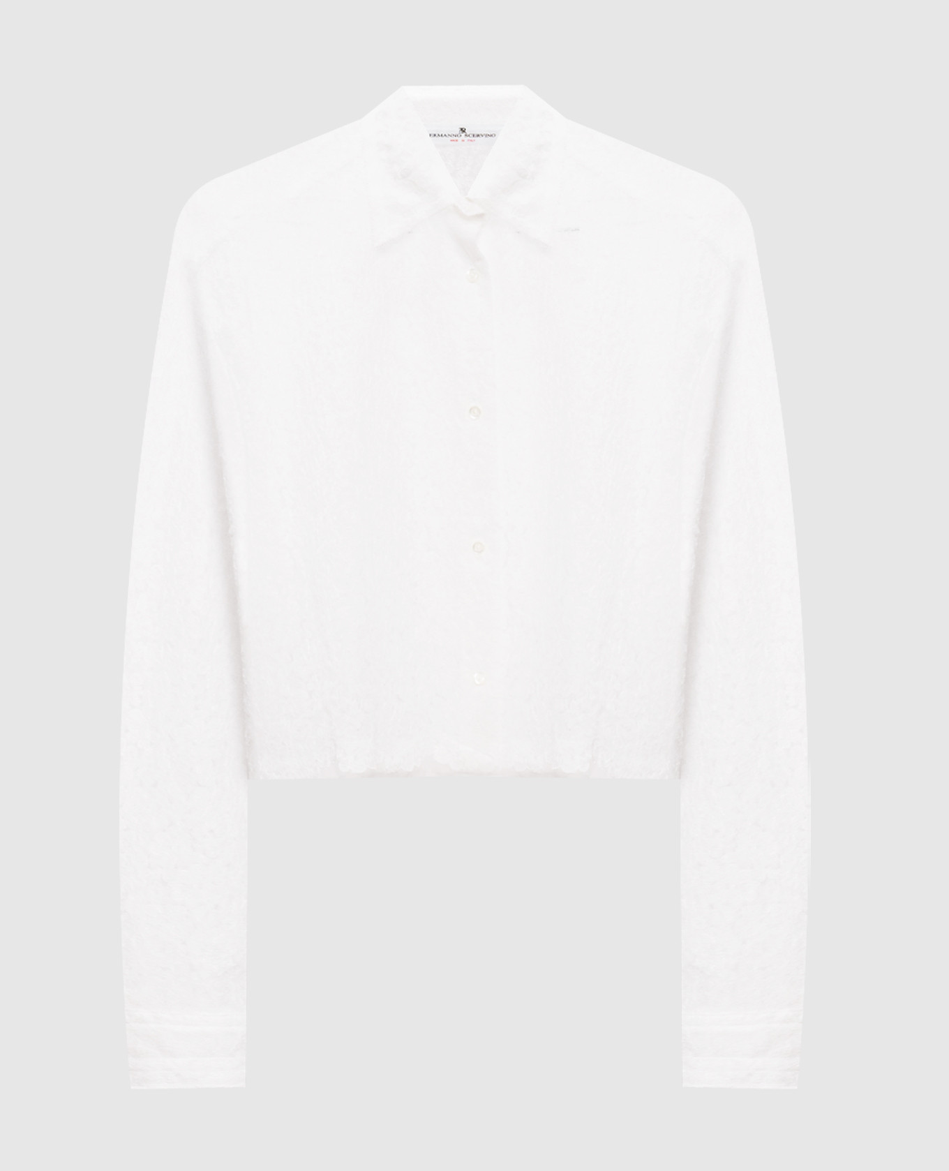 

Белая укороченная блуза из кружева, Белый, Блузы