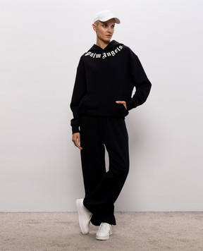 Palm Angels Черные спортивные брюки с принтом логотипа PAMCH001FL002w