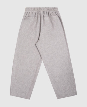 Brunello Cucinelli Дитячі сірі спортивні штани з люрексом BG930E651C