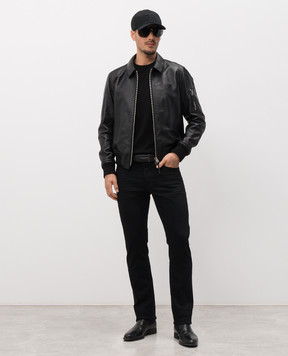 Tom Ford Чорна шкіряна куртка LBS086LMN035