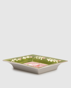 Bitossi Home Фарфоровая тарелка для закусок White Flowers FTB02002