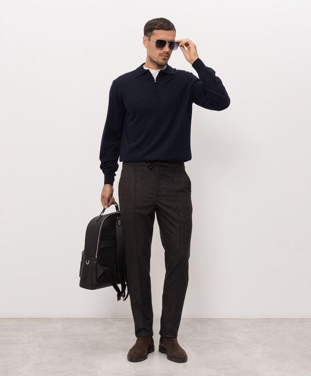 Cashmere&Whiskey Синє поло 94394Z зображення 2