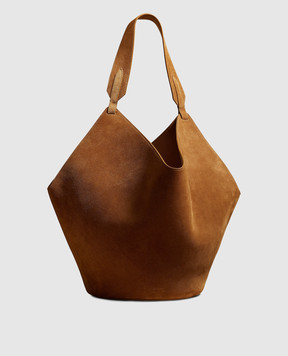 Khaite Коричнева замшева сумка-тоут Lotus HAITEBAG