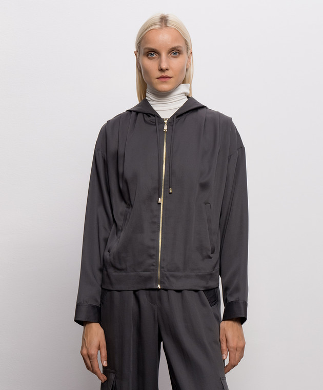 Twinset Зеленая спортивная куртка 262LI2BPP изображение 3
