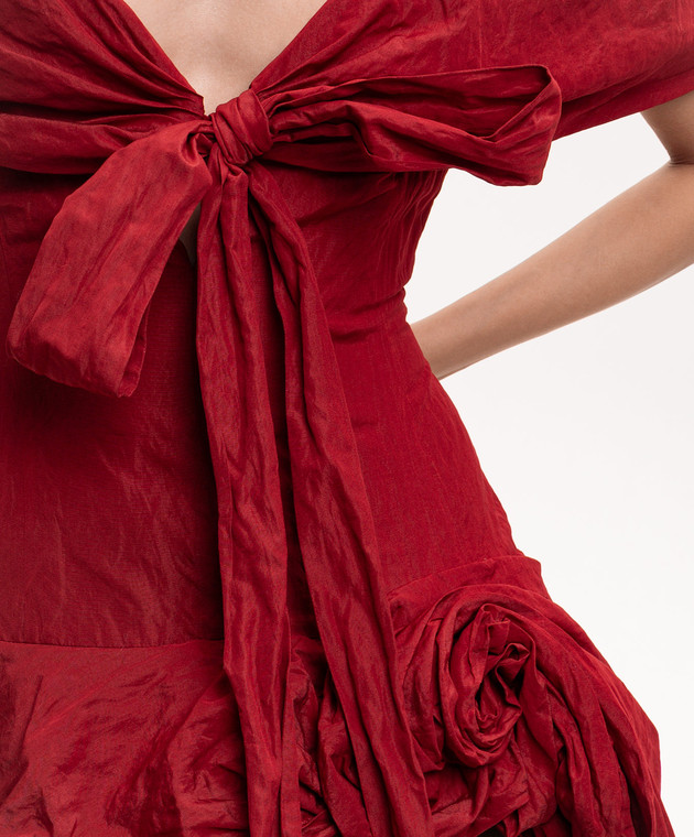 Magda Butrym Червона сукня міні асиметричного крою DRESS41101526 зображення 5