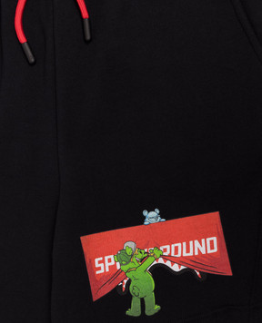 Sprayground Дитячі чорні шорти Show The Shark SPY1422EBLK