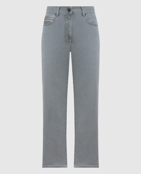 Peserico Сірі джинси з патчем логотипа A04621L7504953