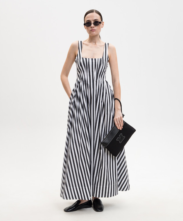 Max Mara Sportmax Белое платье FILMATO в полоску SPXFILMATO изображение 2