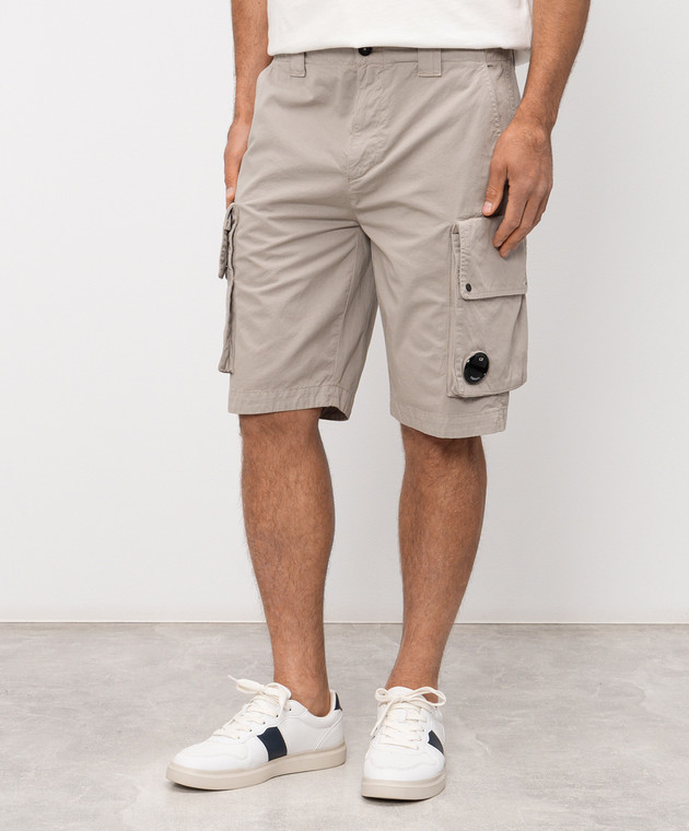 C.P. Company Сірі шорти-карго з патчем логотипа MBE245A110340O зображення 3