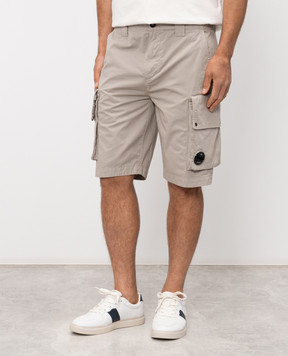 C.P. Company Серые шорты-карго с патчем логотипа MBE245A110340O