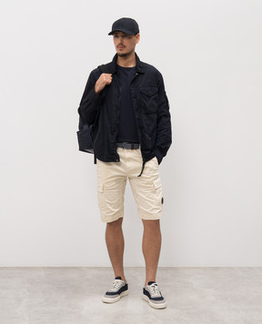 C.P. Company Синя вітровка з патчем логотипа MOS710A005904G