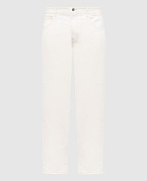 Canali Білі джинси з патчем логотипа PD0163791729