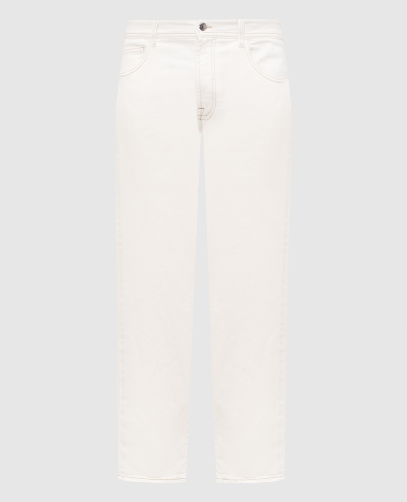 Белые джинсы с логотип патч