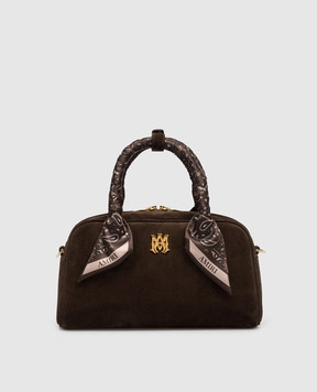 AMIRI Коричневая замшевая сумка с логотипом AWHABA1029
