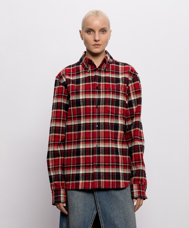 Ann Demeulemeester Красная рубашка Wessel в клетку B0014309FA751w изображение 3