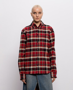 Ann Demeulemeester Червона сорочка Wessel в клітинку B0014309FA751w