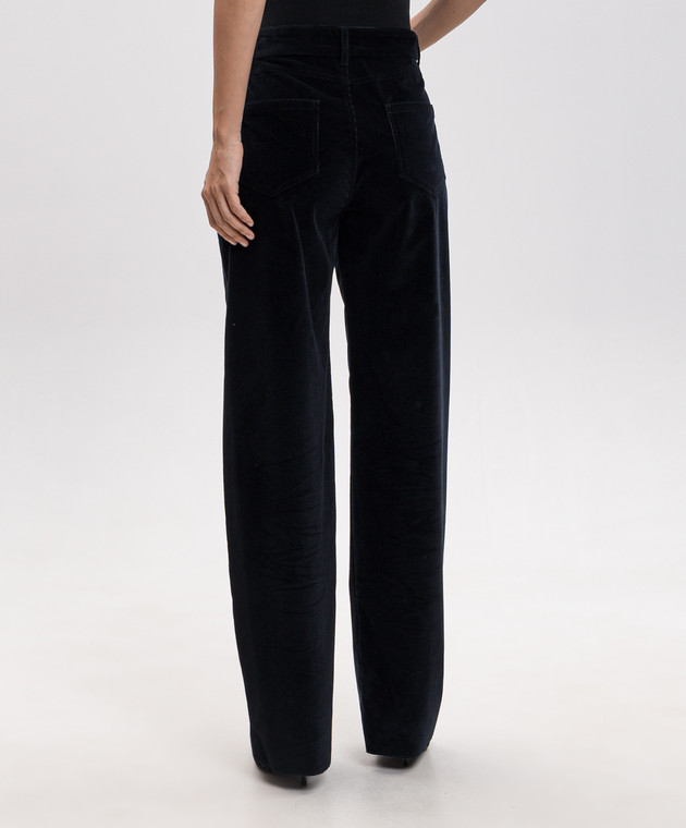 Max Mara Синие вельветовые брюки FRAGOLA MSTFRAGOLA изображение 4