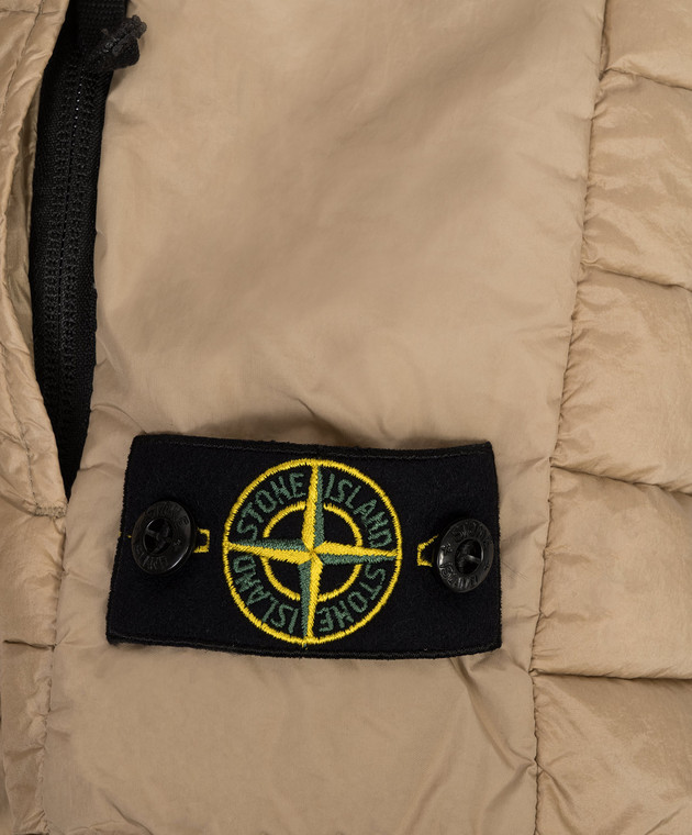 Stone Island Дитячий коричневий пуховий жилет з патчем логотипа L1S16G100002S002414 зображення 3
