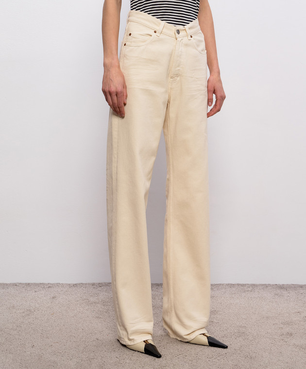 Saint Laurent Бежеві джинси з патчем 834135Y33WD зображення 3