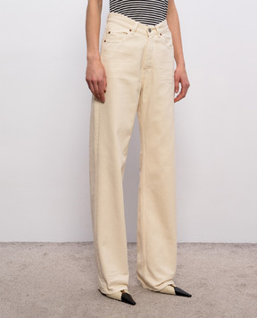 Saint Laurent Бежеві джинси з патчем 834135Y33WD