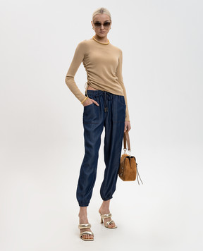 Twinset Бежевый топ с драпировкой 261TP3351