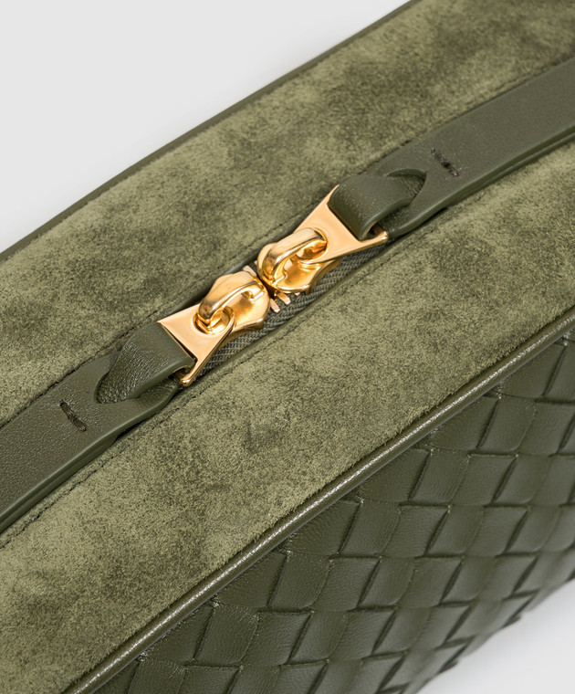 Bottega Veneta Зелена шкіряна кометичка Nodo 876510V0HW8 зображення 4
