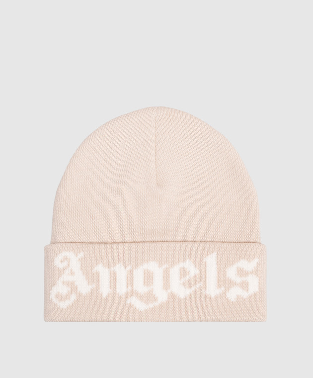 Palm Angels Дитяча бежева шапка з візерунком логотипа F6PAJBHT227 зображення 2
