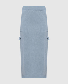 Peserico Блакитна спідниця з люрексом A95032F149173H