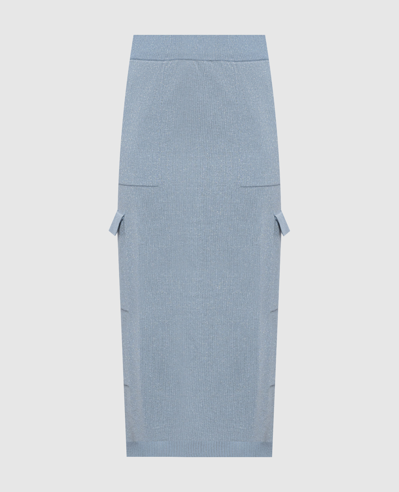 Блакитна спідниця з люрексом