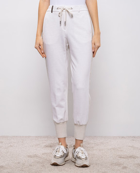 Peserico Білі меланжеві джогери P04531J02347A