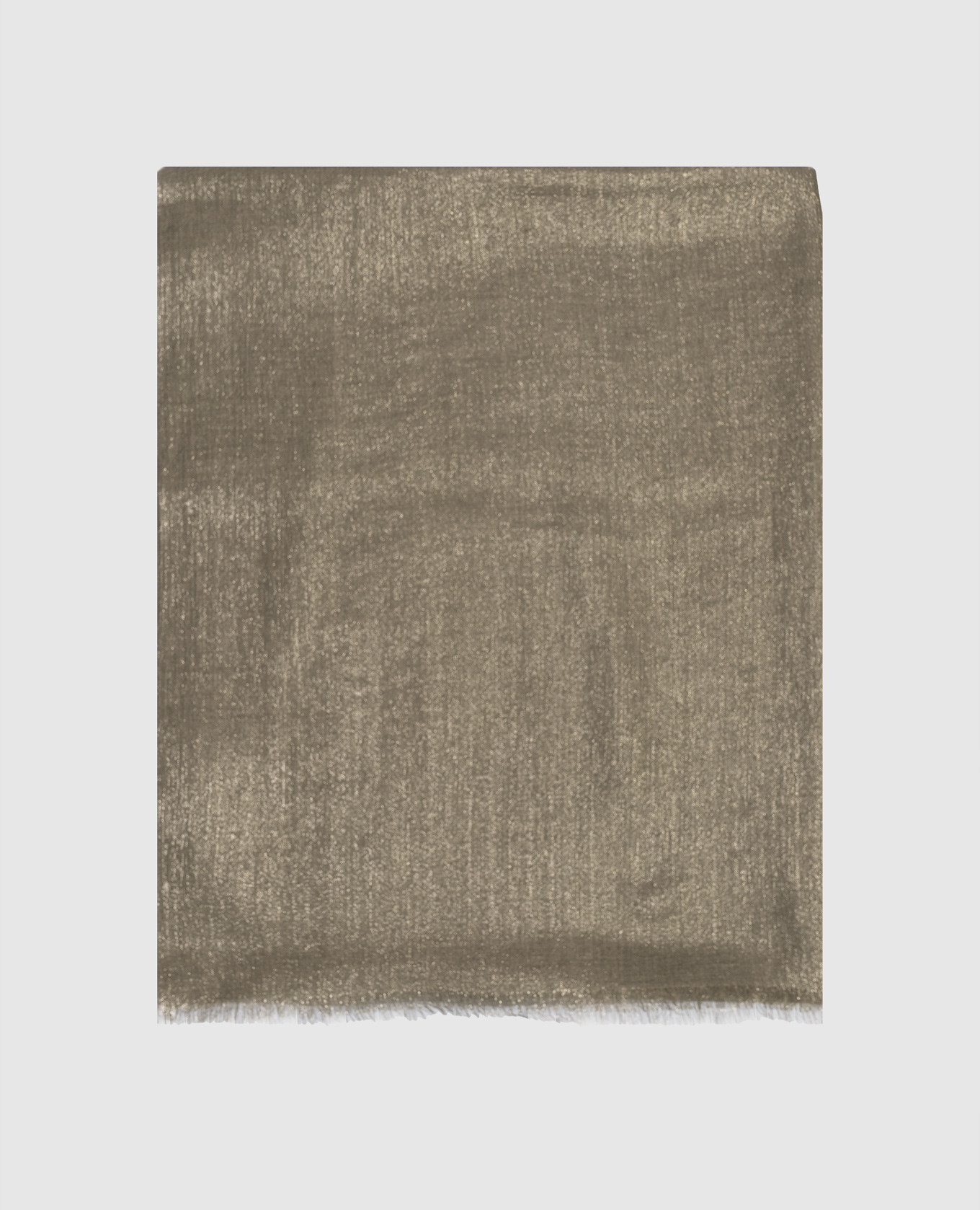 Палантин цвета хаки с кашемиром и шелком с люрексом