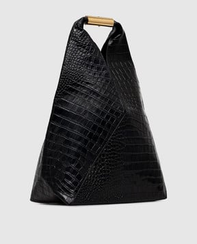 Maison Margiela MM6 Черная глянцевая сумка с эмблемой SB6WD0043P8650