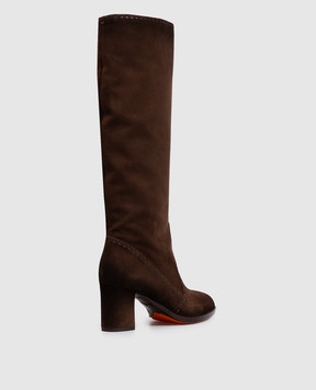 Santoni Коричневые замшевые сапоги WSDH72382FOTNHHA