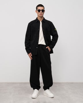 Stone Island Черные джоггеры с логотипом K2S153100009S0184