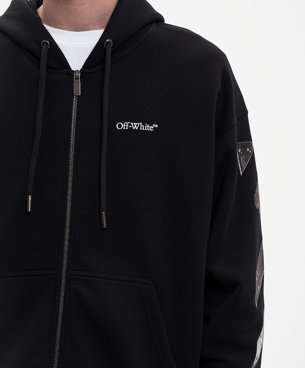 Off-White Черная спортивная куртка 44MBE015S26F001 изображение 5