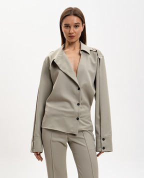 The Attico Сорочка кольору хакі з вовни 260WCH00045WWW065AA