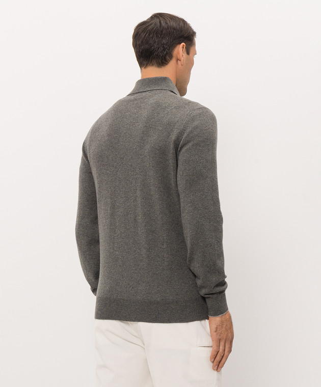 Brunello Cucinelli Зеленое поло из кашемира M2200295 изображение 4